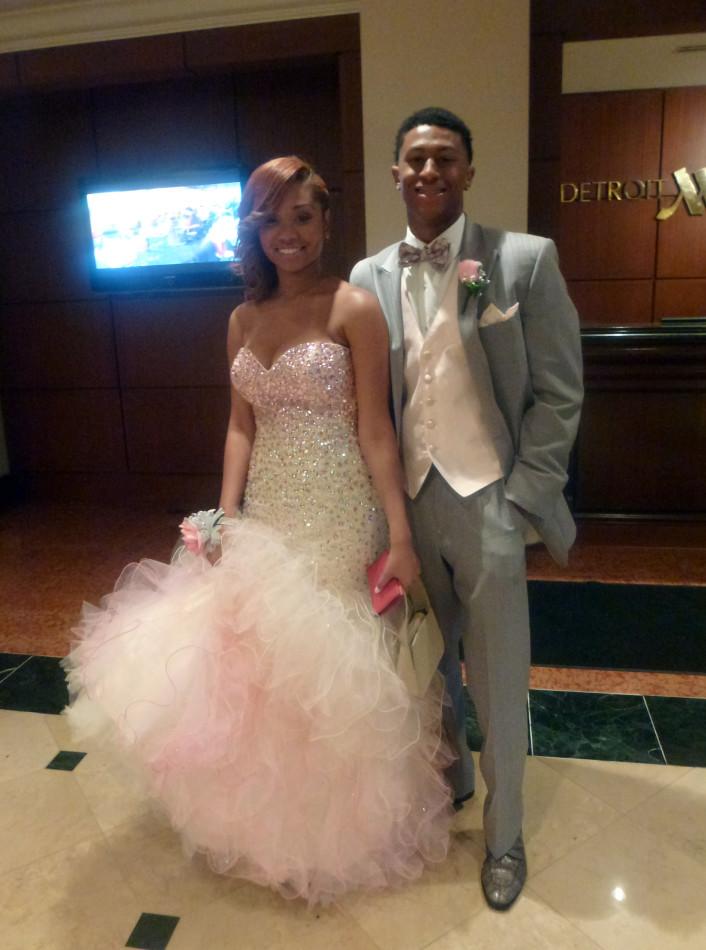 Among the pink dress wearers was Kailyn Butts, whose date, Warner Smith, wore pink accents with his tuxedo. 