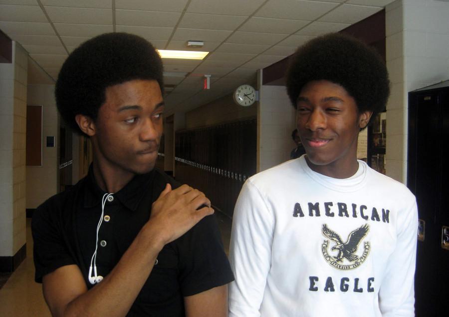 Twice as Nice: Best friends Emmanuel Johnson (left) and David Jones are often mistaken as twins, which they find amusing.