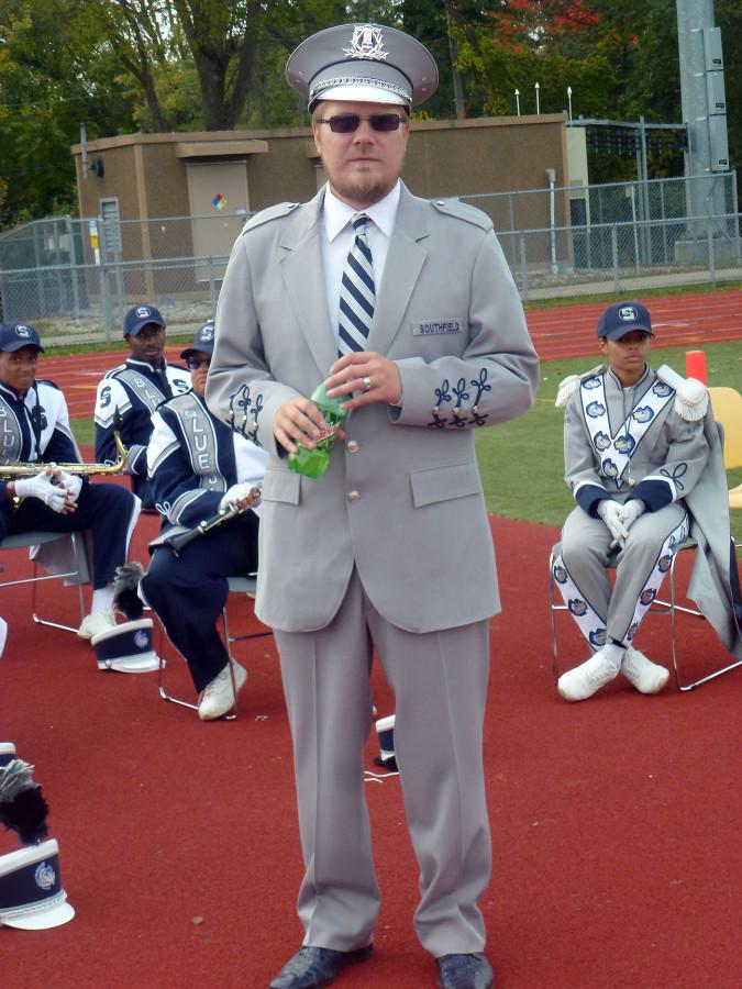 Band Director David Miller took over the Marching Blue Jays when his father retired two years ago.