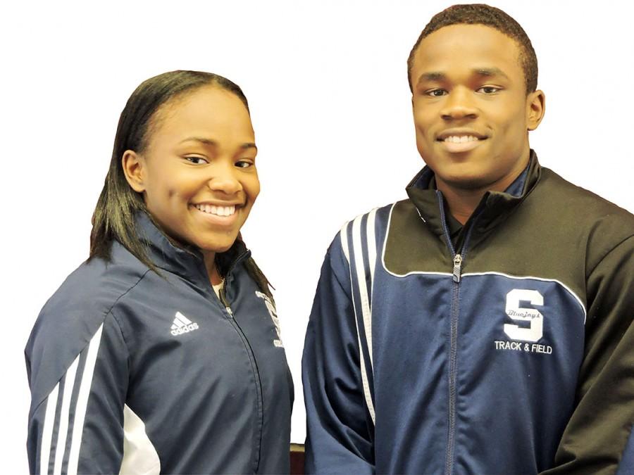 Born April 3, seniors Shayla (on left) and Kyron Smith are fraternal twins. We have inside jokes and like the same music for the most part, says Kyron. Shayla says, Im more outgoing while Kyron is more reserved.