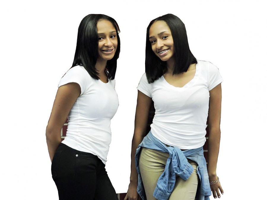 Even the parents of juniors Lavonna (on left) and Laronna Chambers, born Dec. 9, have had difficulty telling these twins apart. When we were younger, our parents would get confused about who was who, says Lavonna. They called us by the wrong name. 