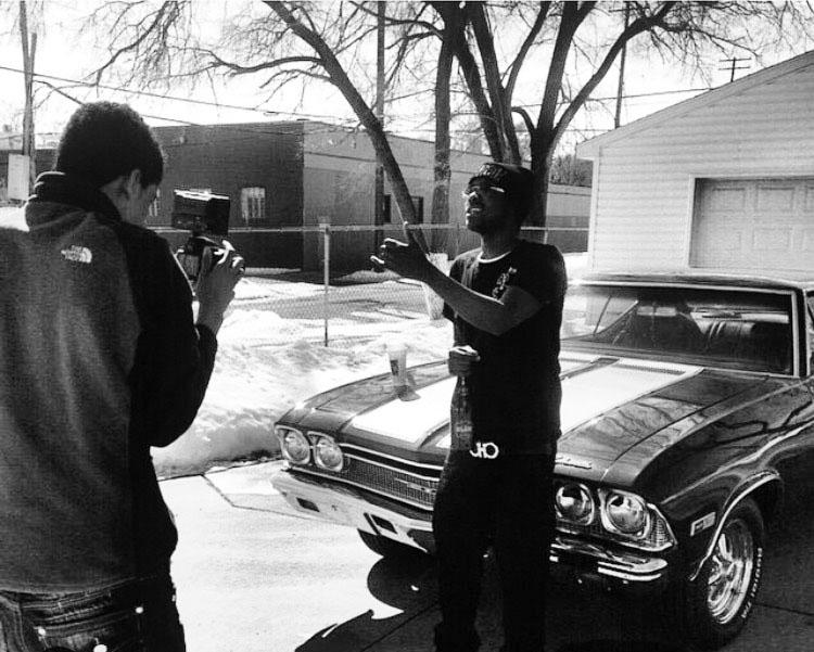 Senior Lucian Phillips shoots a music video of Detroit rapper Eastside. Phillips has a video production business called Phillips Productions.