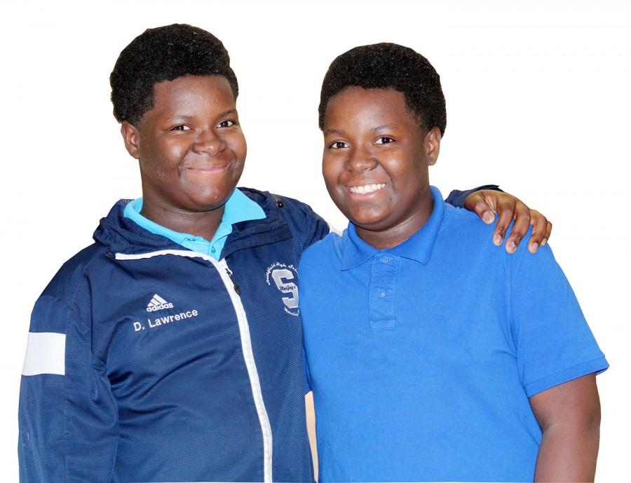Born Jan. 6, freshman twins Darius (on left) and Donovan Lawrence are identical twins, but you can easily tell them apart because Donovan has a mole on the left side of his face. Donovan says of his twin, Hes the one person I can trust and share things that I cant share with anyone else.