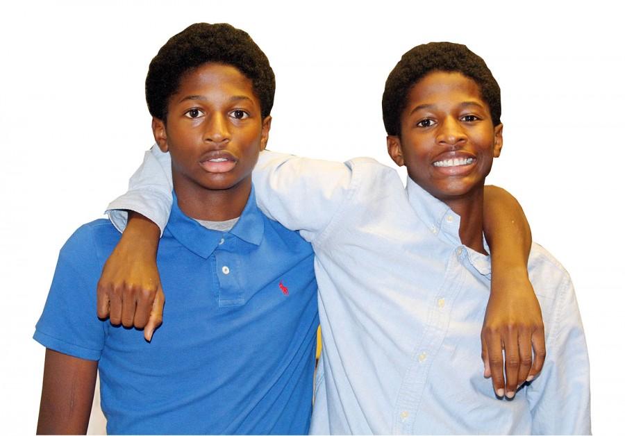 Born March 21, sophomores Klark (on left) and Klein ONeal are identical twins. They enjoy playing basketball and running track together. Im better looking and taller, says Klark. 