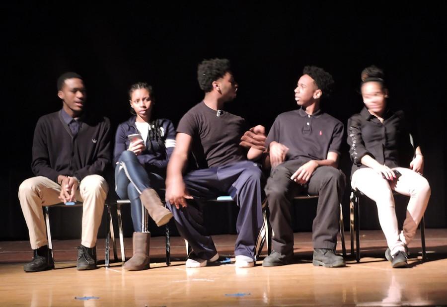 Members of the Drama Club present an original play titled A Trip Through Time that looked back on segregation. 