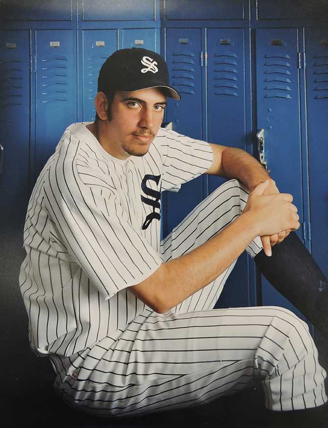 Blue Jay Pride: Social Studies teacher Jamie Glinz shared this photo of himself when he played baseball for Southfield High. He now coaches the baseball team at his alma mater.