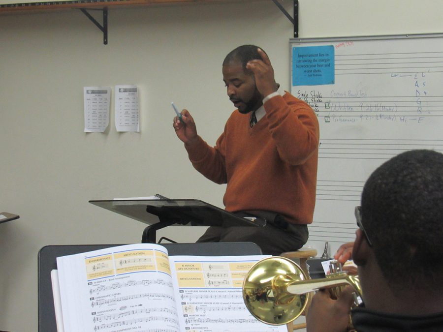 New tunes: Dr. James Charles, formerly band director at Southfield-Lathrup, is the new band director for Southfield A & T - the new school formed by the merger of Southfield High and Southfield-Lathrup. 